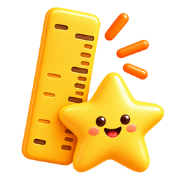 Growth measurement ruler and star